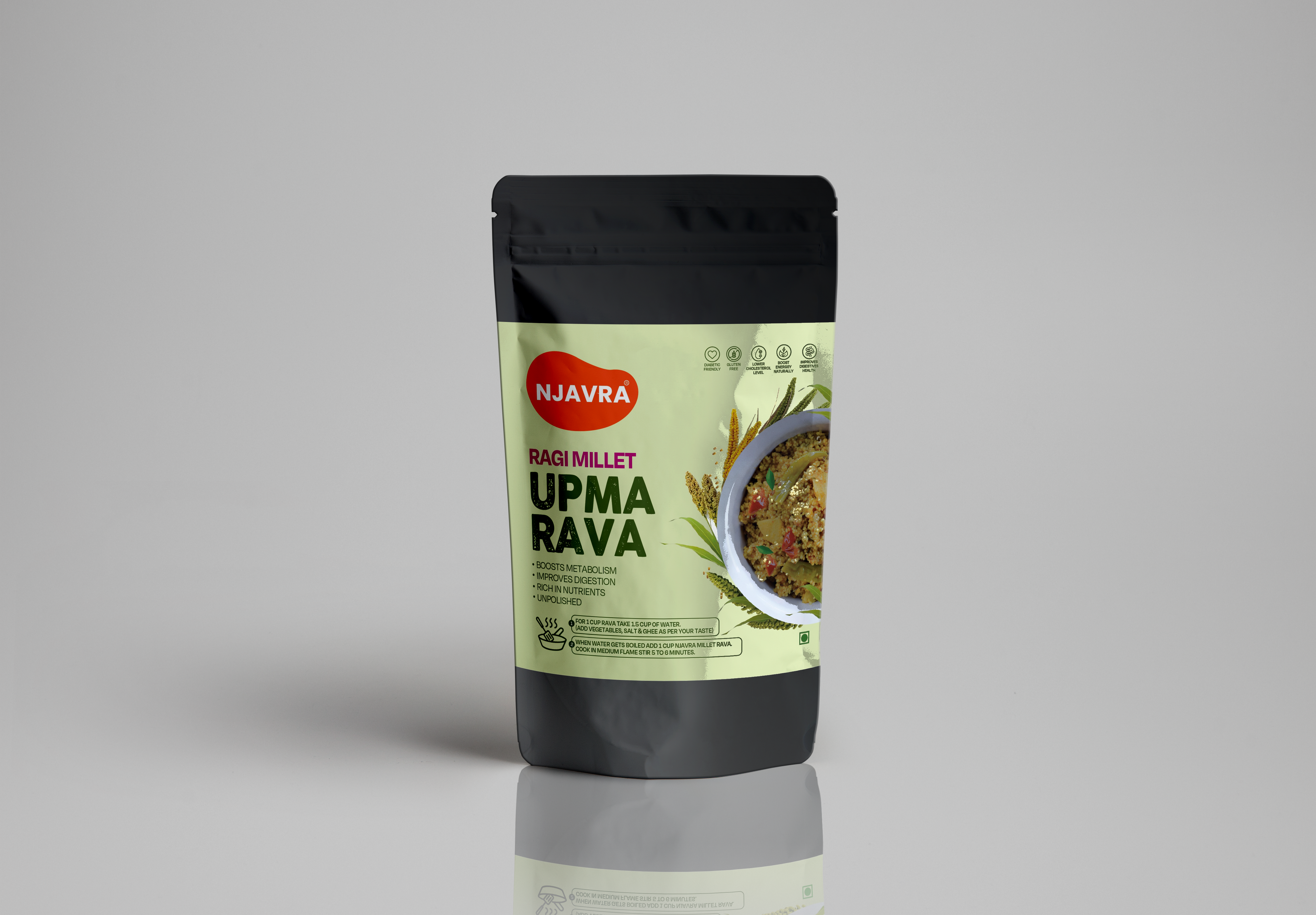Ragi Milet Uppumav Rava