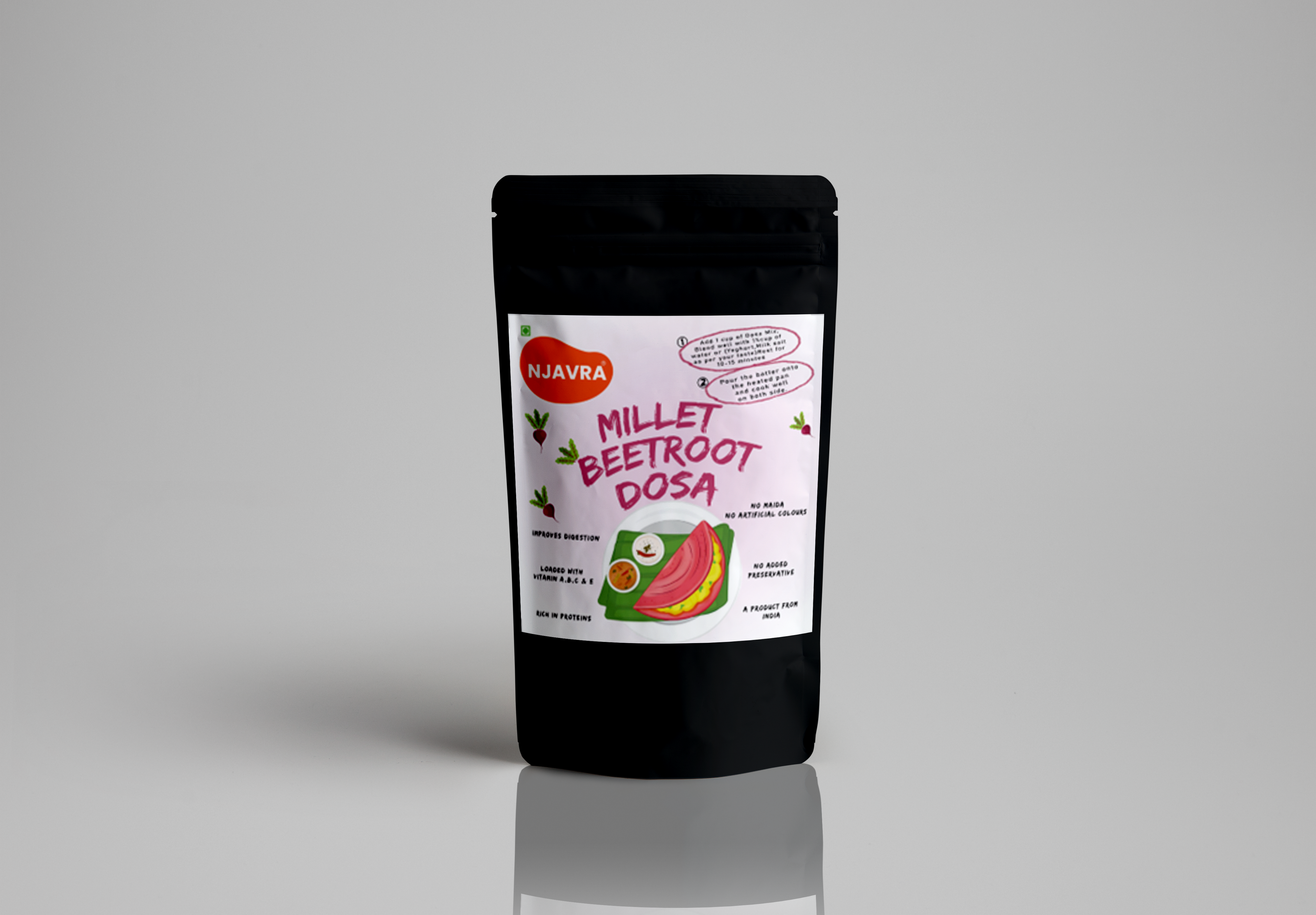 Milet  Beetroot Dosa